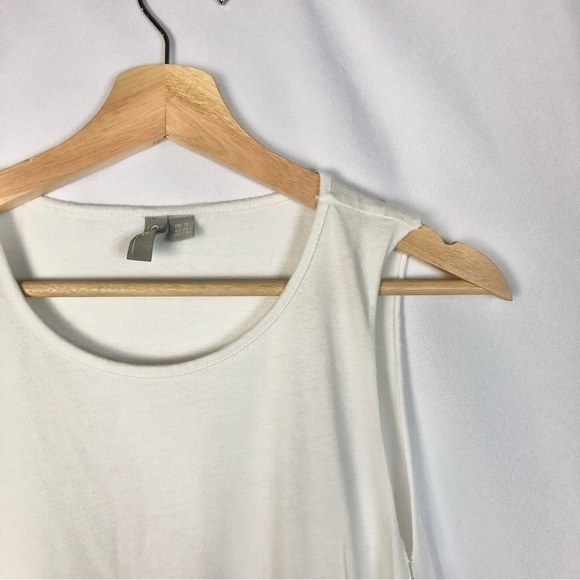 ASOS White Embroidered Hem A-Line Mini Dress 8 - Picture 4 of 6